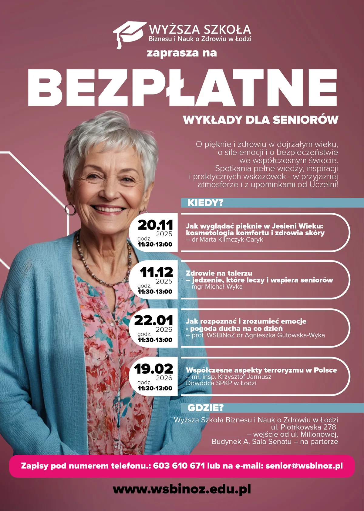 Bezpłatne wykłady dla Seniorów — materiał ze strony