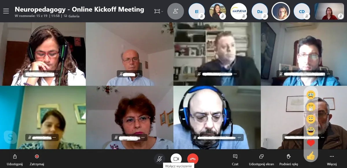 Kick off meeting projektu Neuropedagogy — materiał ze strony